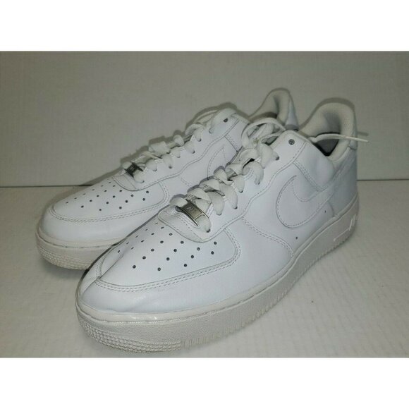 Nike Men\'s Air Force 1 \'07 Fashion Sneakers Leather White Size 10